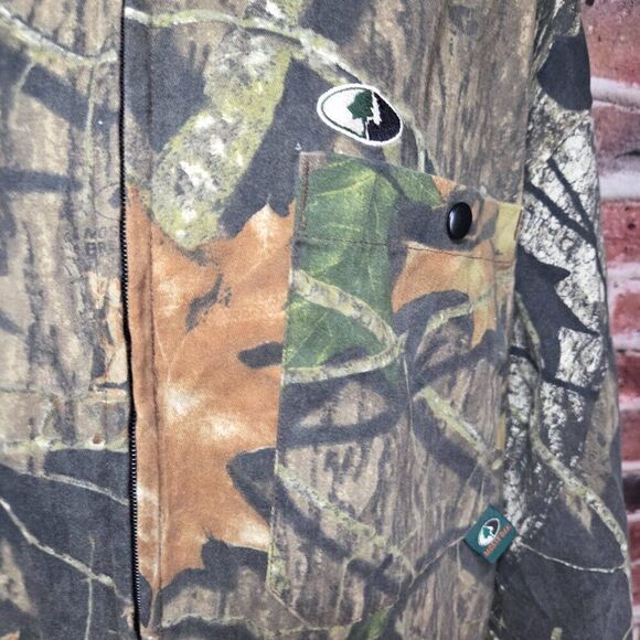 Mossy Oak Camo Zip-Up Jumpsuit | Unisex Size Large | Green Hunting Coveralls - Picture 4 of 9